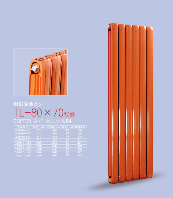 TL-80&70双剑 铜铝复合散热器